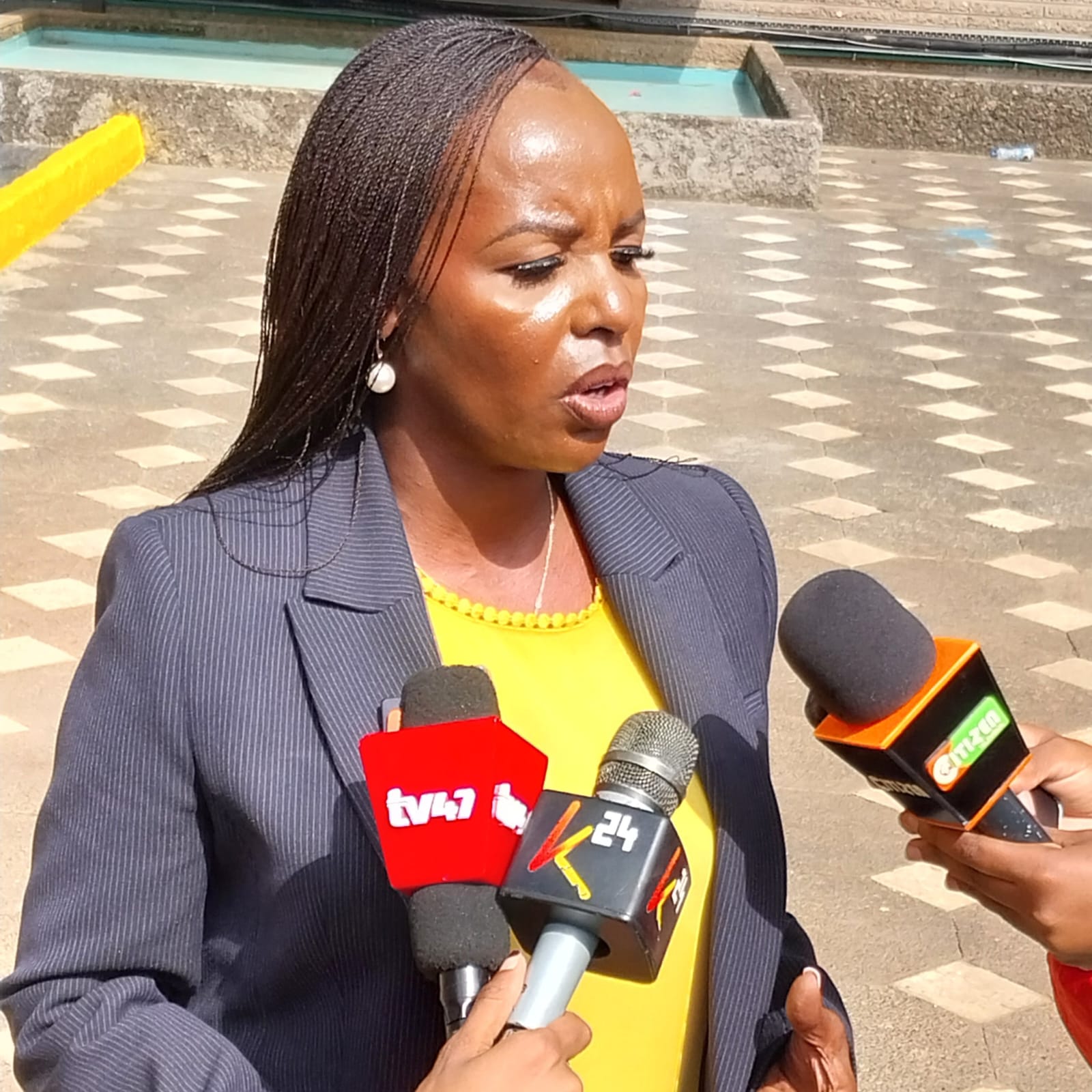 Faith Nguthu addresses the media during the launch of her Nairobi Woman Representative bid on 6th june,2026 at the Kenyatta International Convention Centre (KICC) in Nairobi.